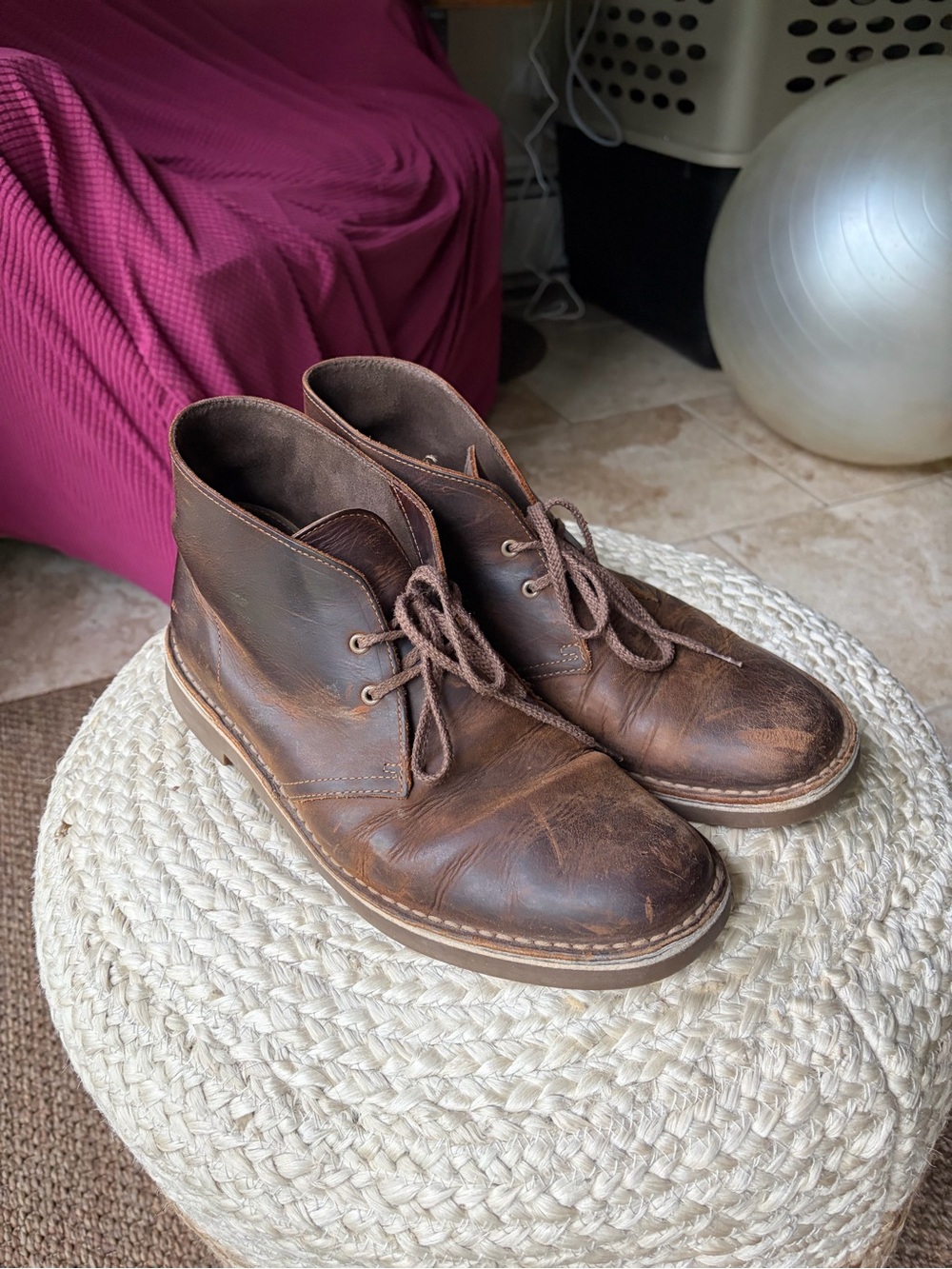 Clarks Brown Leather Desert Boot
